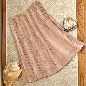 Lauren Conrad Pleated Blush Chiffon Skirt